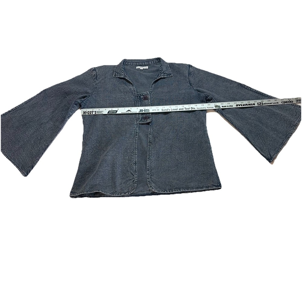 Cross Tree Lane Denim‎ Jacket Y2K style Bell Sleeves Shacket Large Jean - Picture 3 of 7